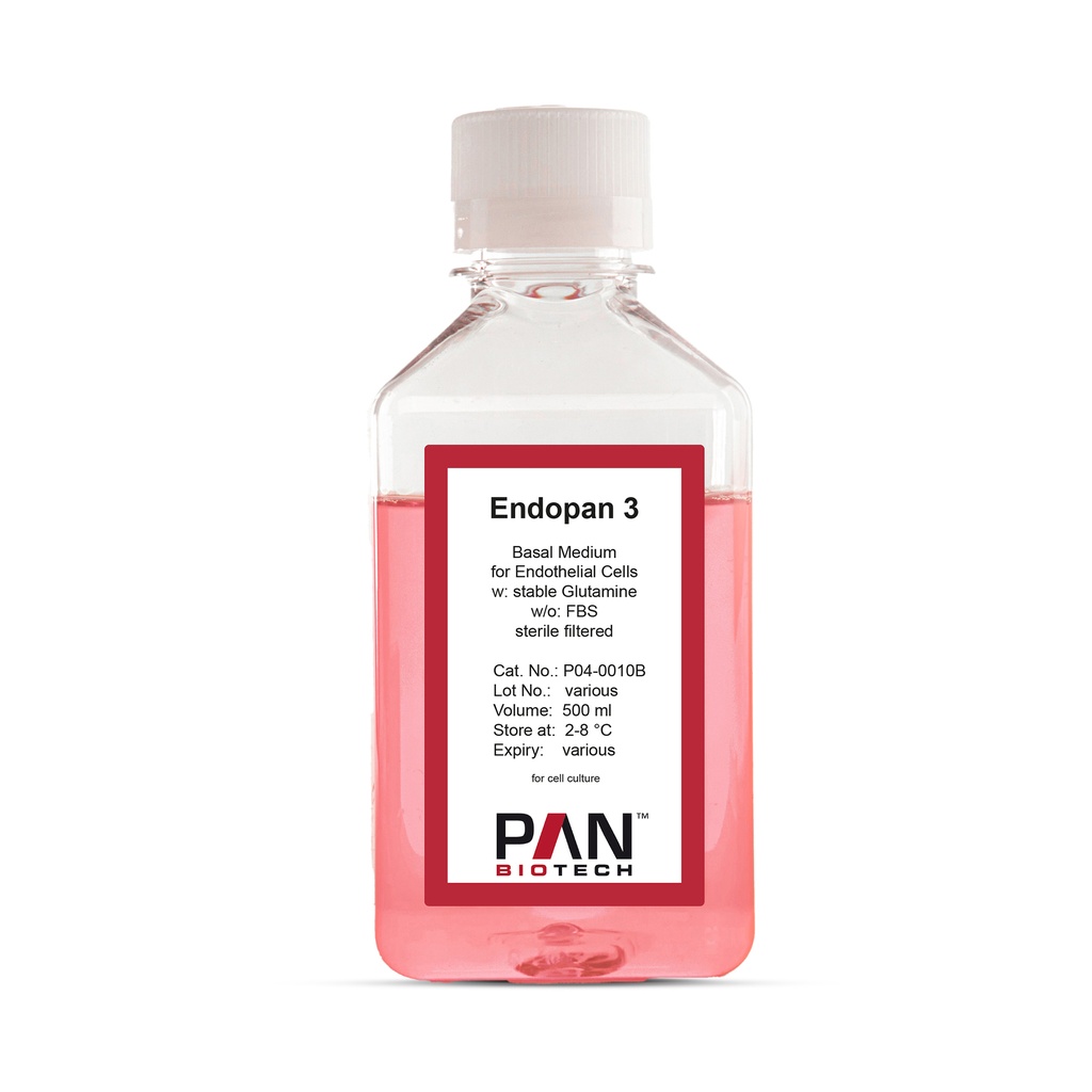Endopan 3 Basal Medium for Endothelial Cells, suitable for all Endopan Kits, 500 ml