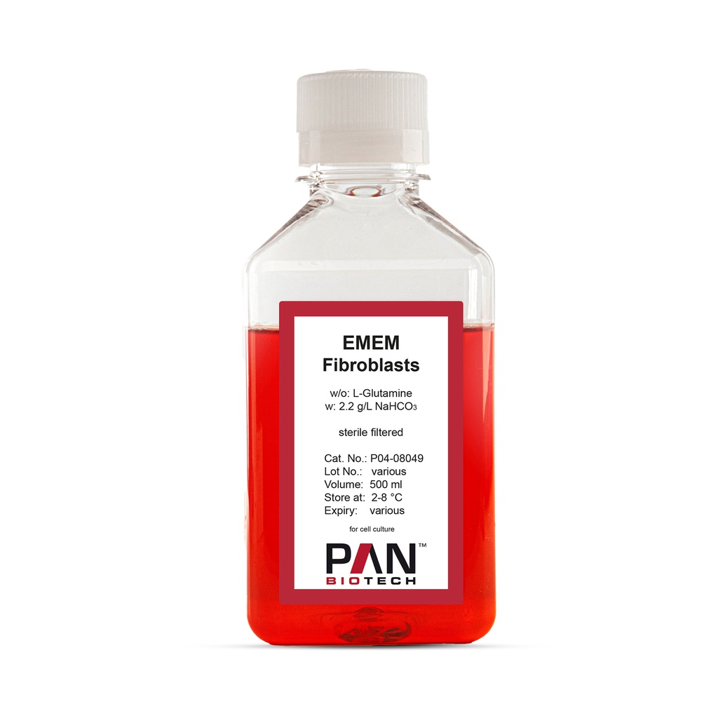 EMEM Fibroblasts, w/o: L-Glutamine, w: 2.2 g/L NaHCO3, 500 ml