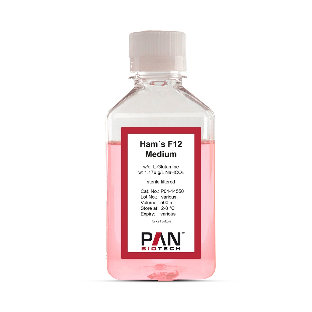 Ham´s F12 Medium, w/o: L-Glutamine, w: 1.176 g/L NaHCO3, 500 ml
