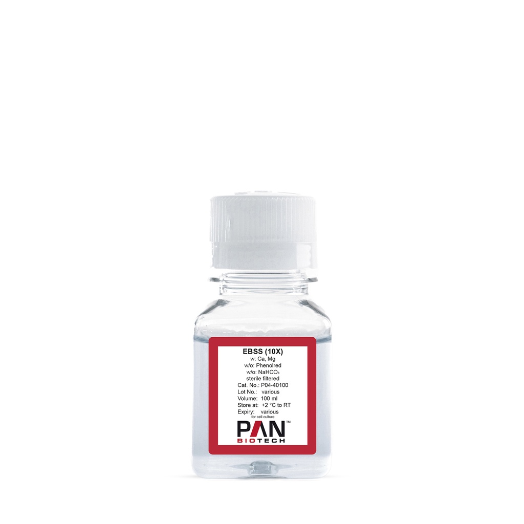 EBSS, (10X) w/o: Phenol red, w/o: NaHCO3, 100 ml