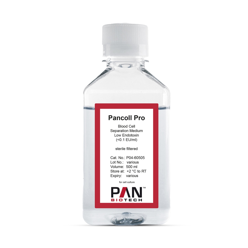 Pancoll Pro, Blood Cell Separation Medium, Low Endotoxin (<0,1 EU/ml), 500 ml