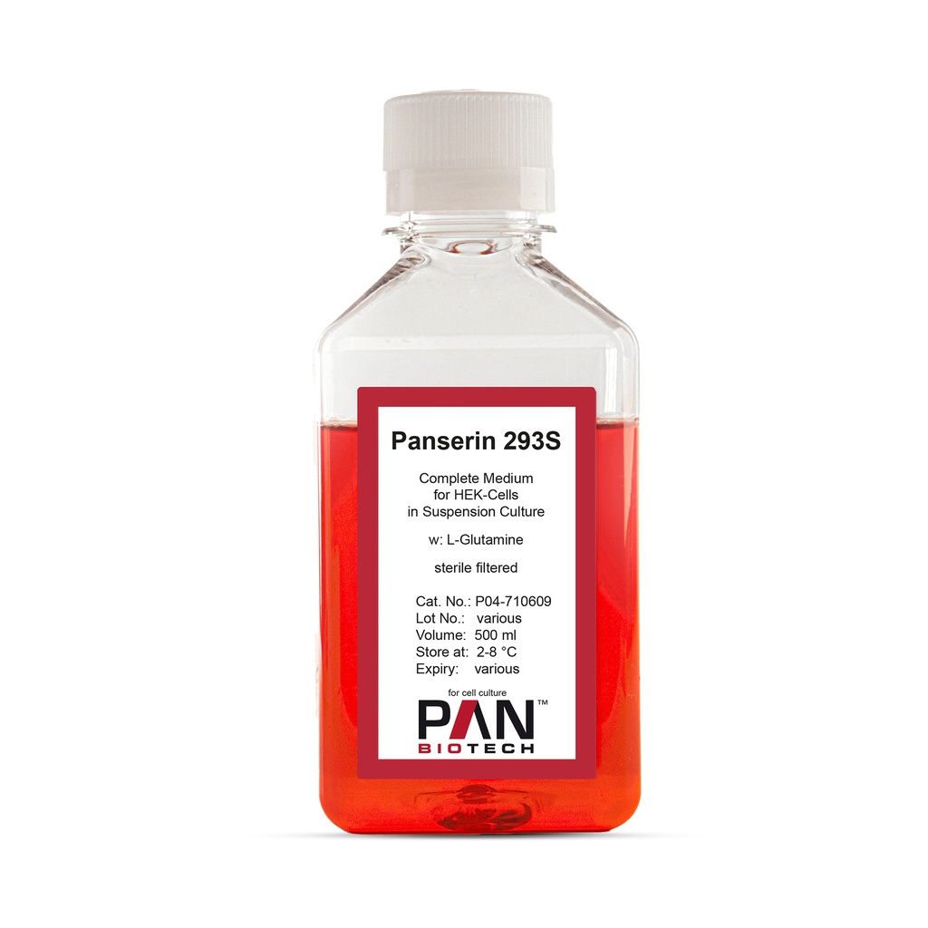 Panserin 293S, Serum-free medium for HEK-Cells in suspension culture, w: L-Glutamine, 500 ml