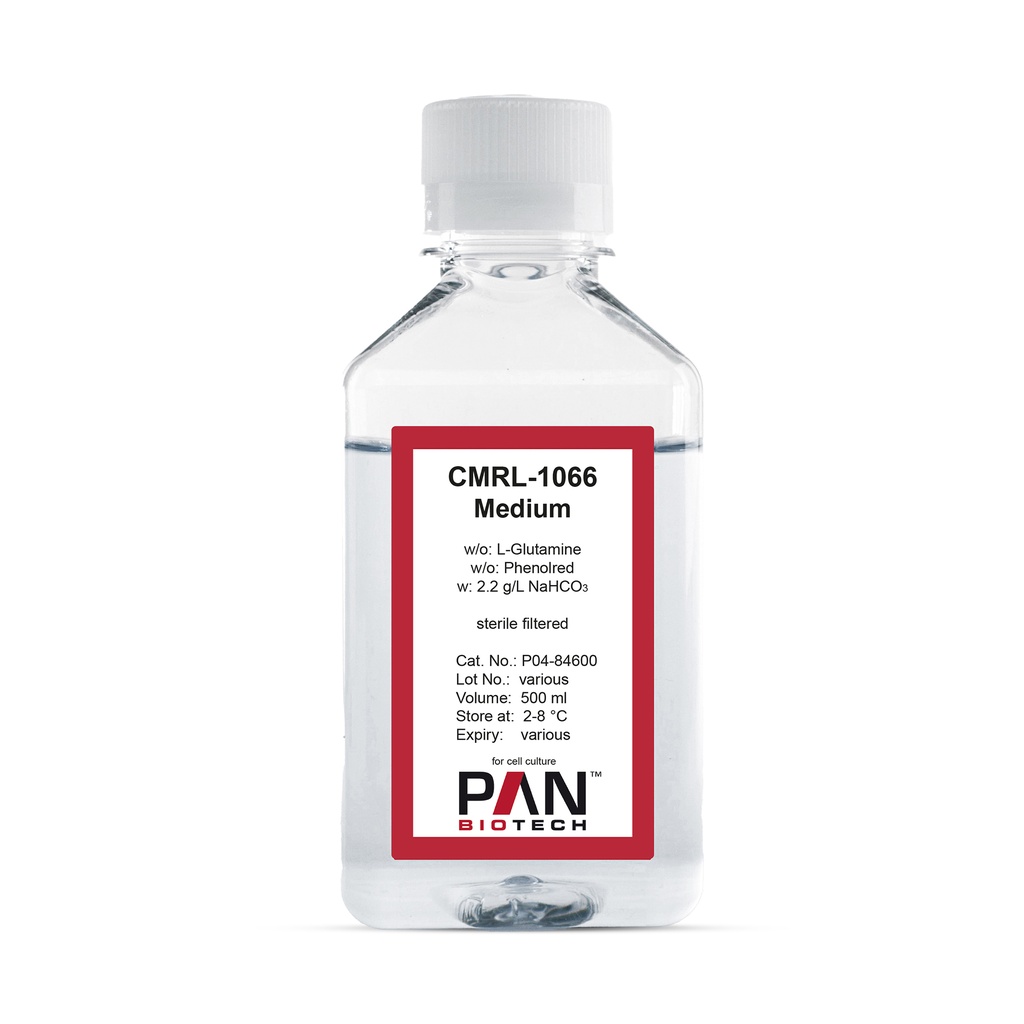 CMRL - 1066, w/o: L-Glutamine, w/o: Phenol red, w: 2.2 g/L NaHCO3, 500 ml
