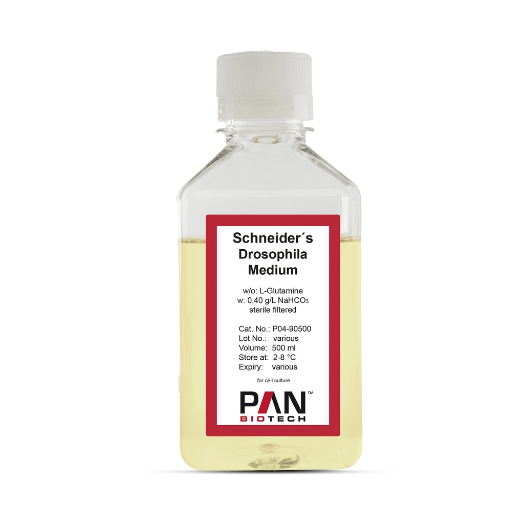 Schneider’s Drosophila Medium, w/o: L-Glutamine, w: 0.4 g/L NaHCO3, 500 ml