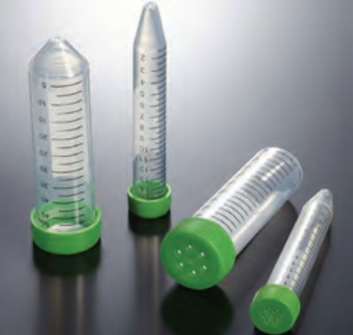 [TCP227-10x10NO] Bioreactor Tubes, 15ml, Vented 
MOC: Polypropylene
Packed in Re-sealable bag