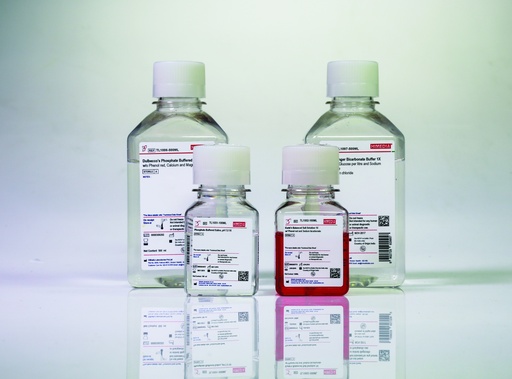 [TL1010-500ML] Hanks' Balanced Salt Solution 1X w/ Sodium bicarbonate w/o Phenol red