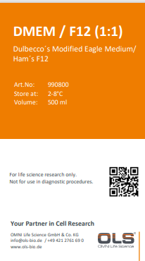 [990800] DMEM/F12 (1:1), Dulbecco's Modified Eagle Medium/Ham´s F12