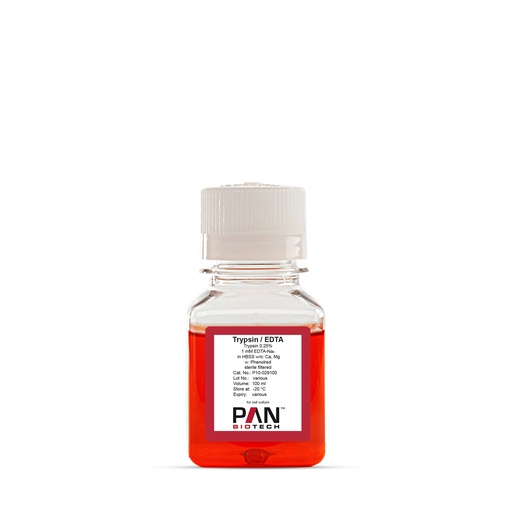 Trypsin 0.25 %/ 1 mM EDTA 4Na in HBSS, w/o: Ca and Mg, w: Phenol red