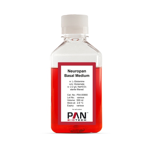 [P04-00900] Neuropan Basal Medium, w: L-Glutamine, w/o: Glutamate, w: 2.2 g/L NaHCO3, 500 ml