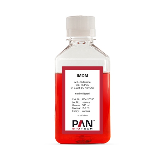 [P04-20350] IMDM, w: L-Glutamine, w: 3.024 g/L NaHCO3, 500 ml
