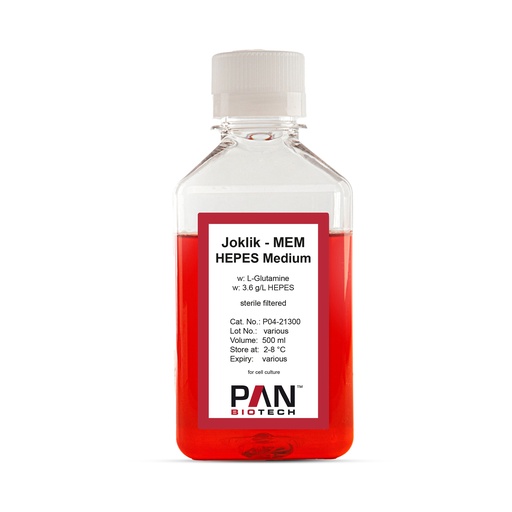 [P04-21300] Joklik-MEM, HEPES Medium, w: L-Glutamine, w: 3.6 g/L HEPES, 500 ml