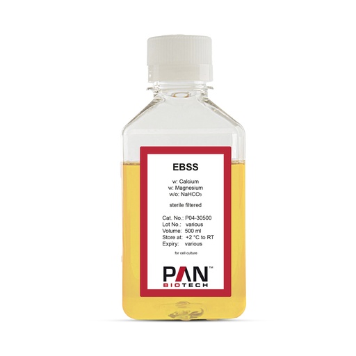 [P04-30500] EBSS, w: Ca and Mg, w/o: NaHCO3, 500 ml