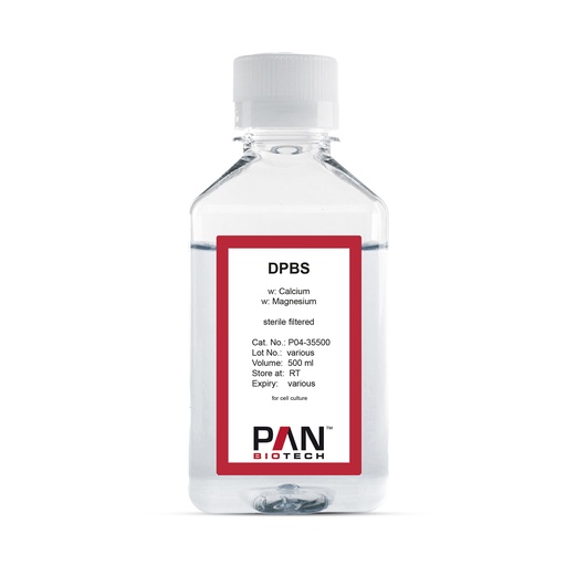[P04-35500] DPBS, w: Ca and Mg, 500 ml