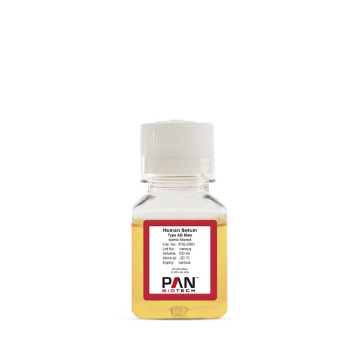 [P30-2901] Human Serum, Type AB, male, sterile filtered, 100 ml