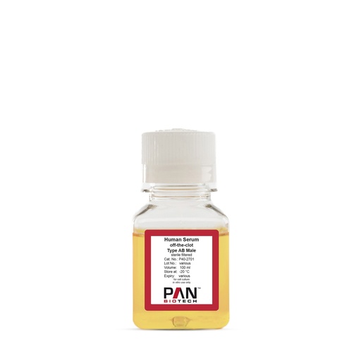 [P40-2701] Human Serum off-the-clot, Type AB, male, sterile filtered, 100 ml