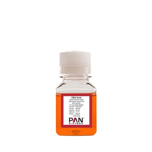 FBS Gold, South America origin, fetal bovine serum with BSA solution, 0.2 µm sterile filtered